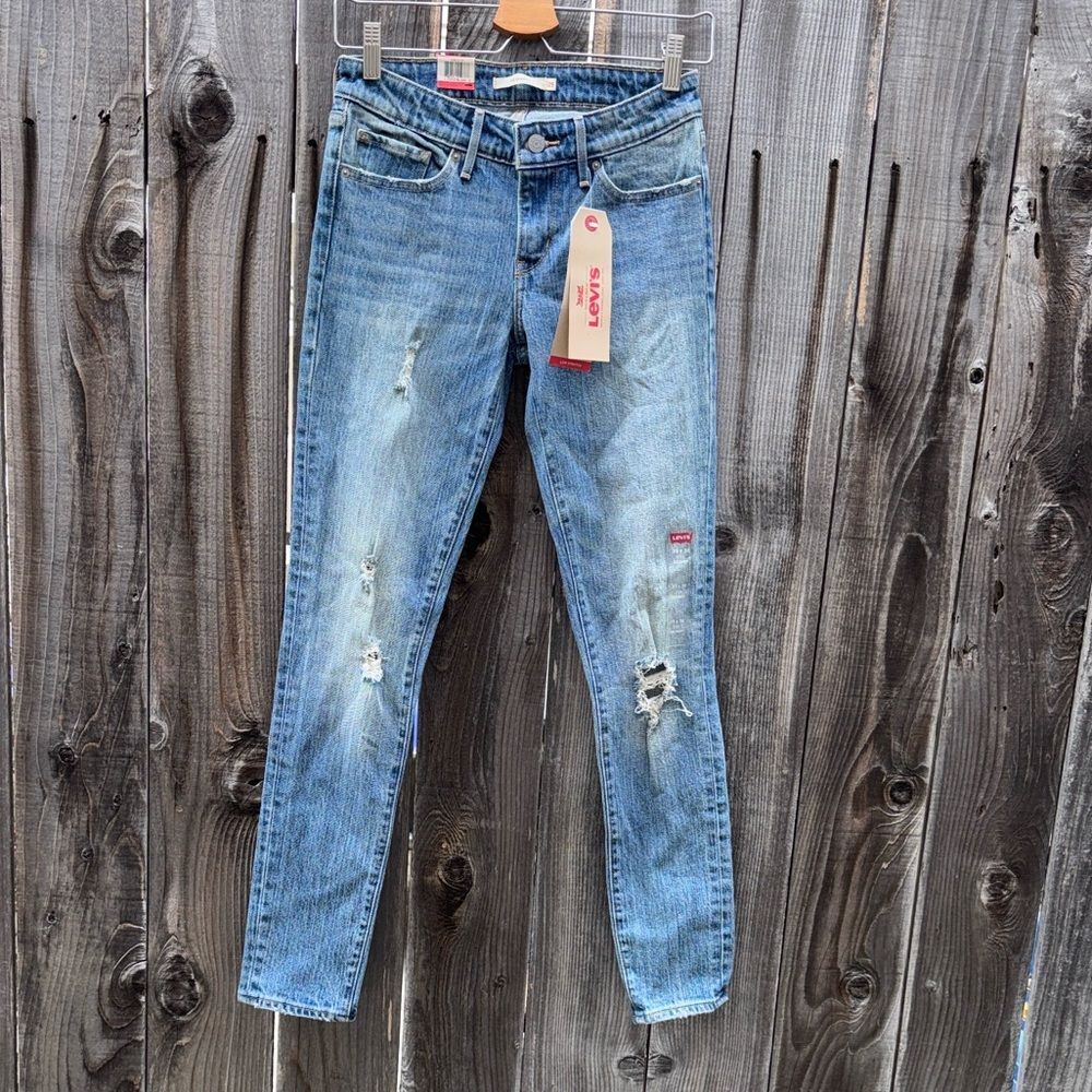 Levi’s 711 Skinny Mid Rise Jeans Womens Size 25x30 - Picture 4 of 11